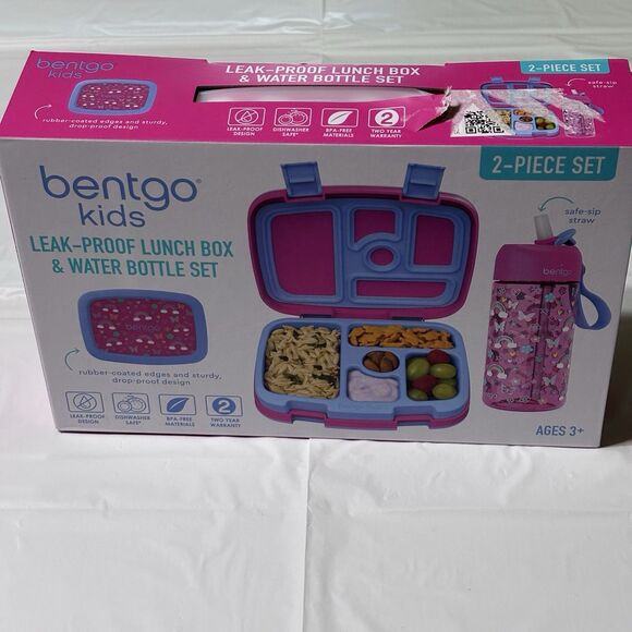 Bentgo Kids Rainbow Leak-Proof Lunch Box & Water Bottle Set New - Picture 1 of 3